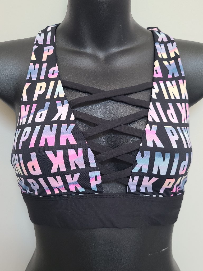 Victoria's Secret Pink Sports Bra Size Small Criss Cross Ultimate Unlined